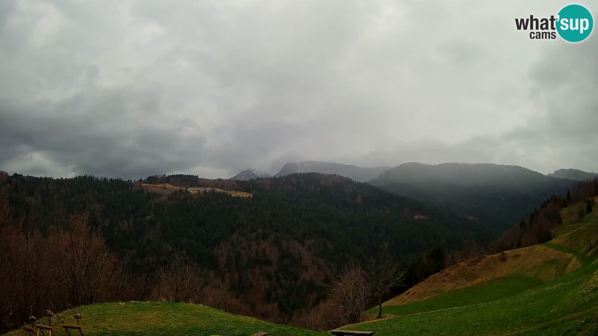 Web kamera Brunarica Dražgoše – Pogled uživo na Ratitovec (1666 m)