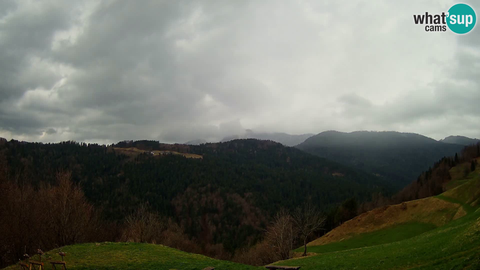 Webcam Brunarica Dražgoše – Live View of Ratitovec (1666 m)