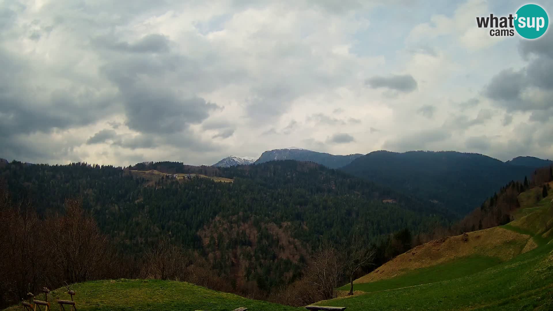 Webcam Brunarica Dražgoše – Live View of Ratitovec (1666 m)