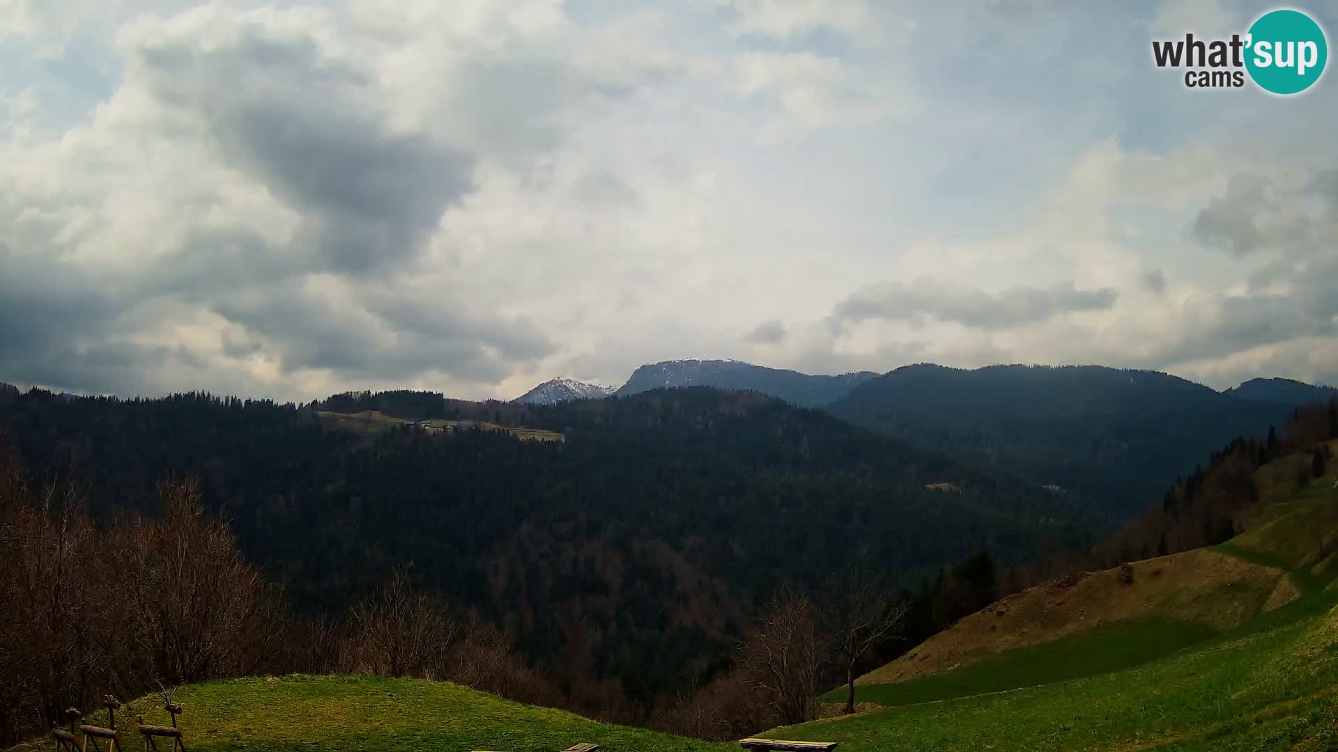 Spletna kamera Brunarica Dražgoše – Pogled v živo na Ratitovec (1666 m)
