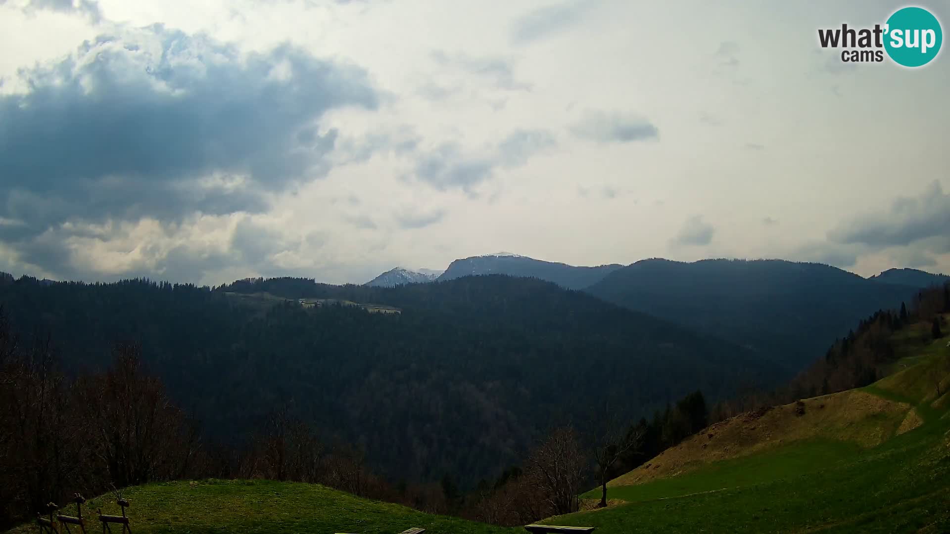 Webcam Brunarica Dražgoše – Live View of Ratitovec (1666 m)