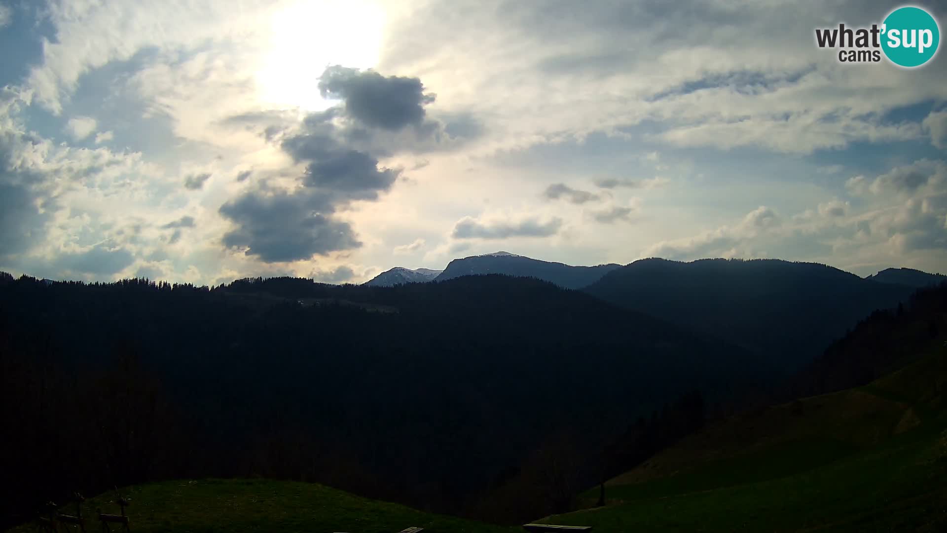 Webcam Brunarica Dražgoše – Liveblick auf Ratitovec (1666 m)