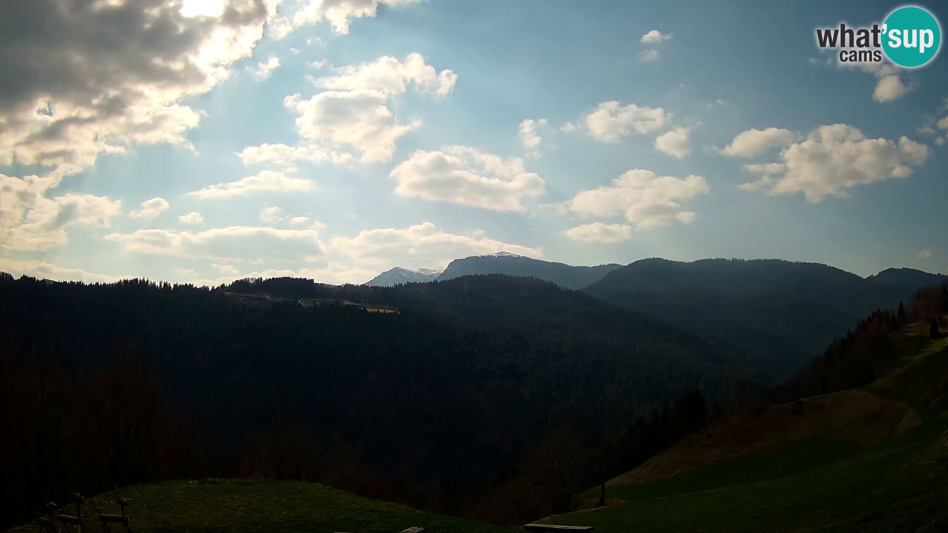 Webcam Brunarica Dražgoše – Live View of Ratitovec (1666 m)