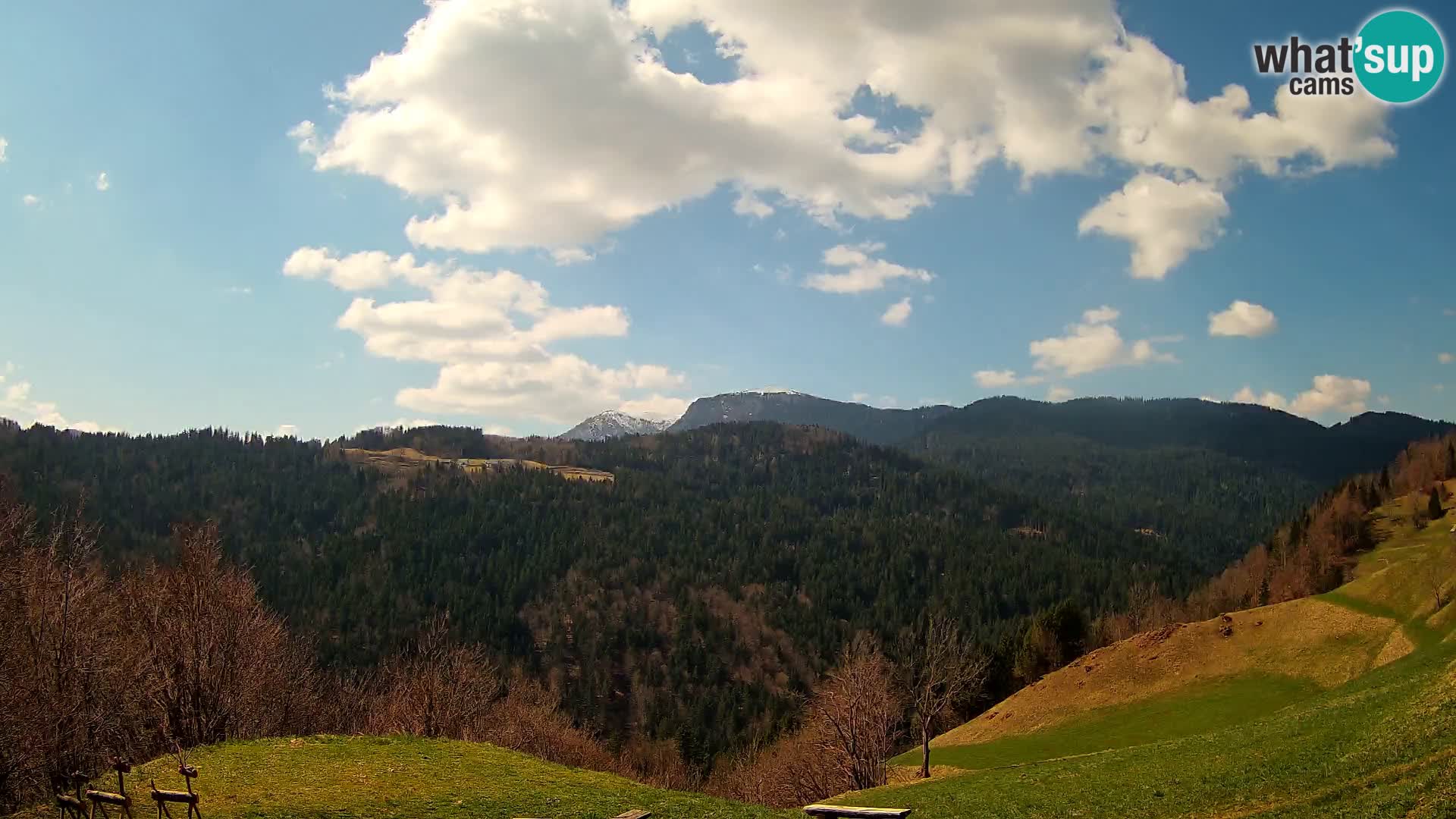 Webcam Brunarica Dražgoše – Liveblick auf Ratitovec (1666 m)