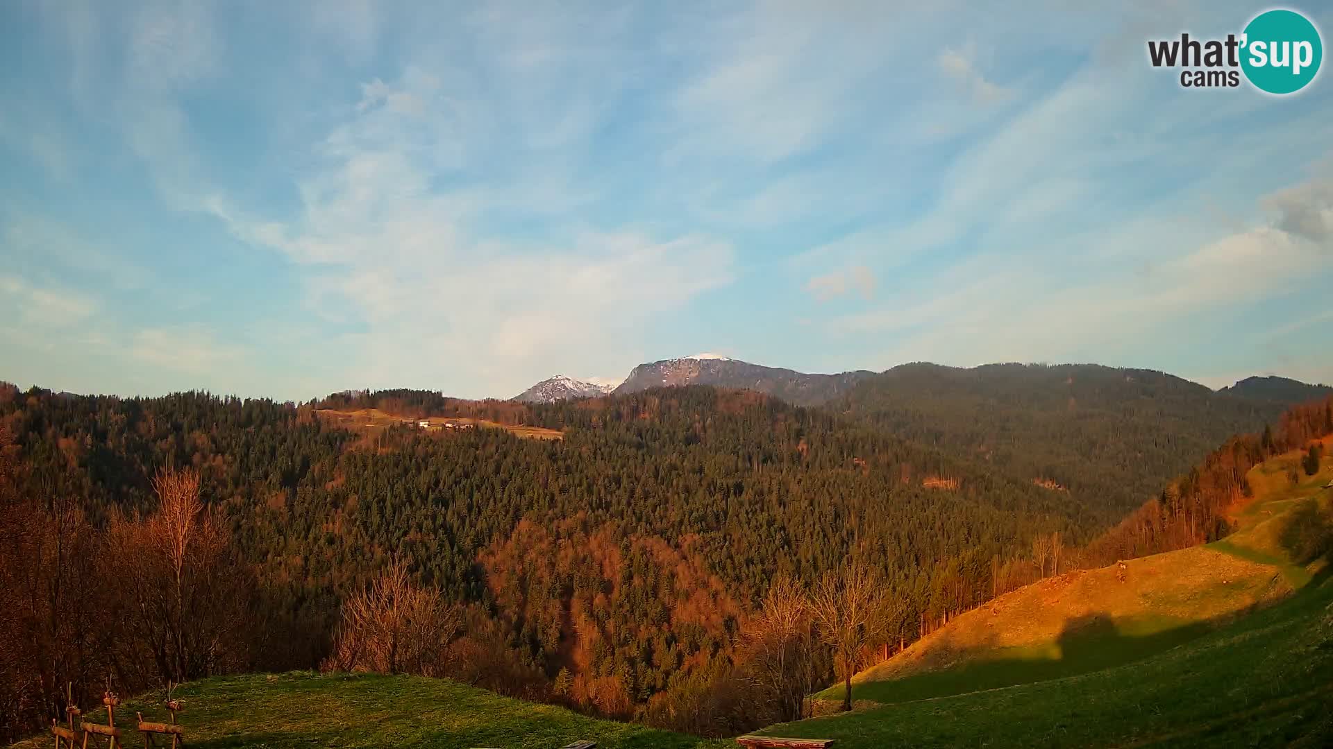 Webcam Brunarica Dražgoše – Live View of Ratitovec (1666 m)