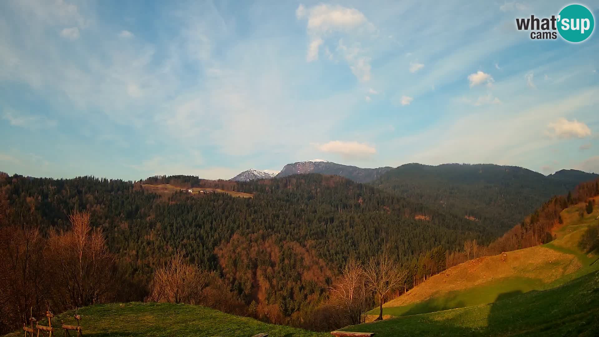 Webcam Brunarica Dražgoše – Live View of Ratitovec (1666 m)