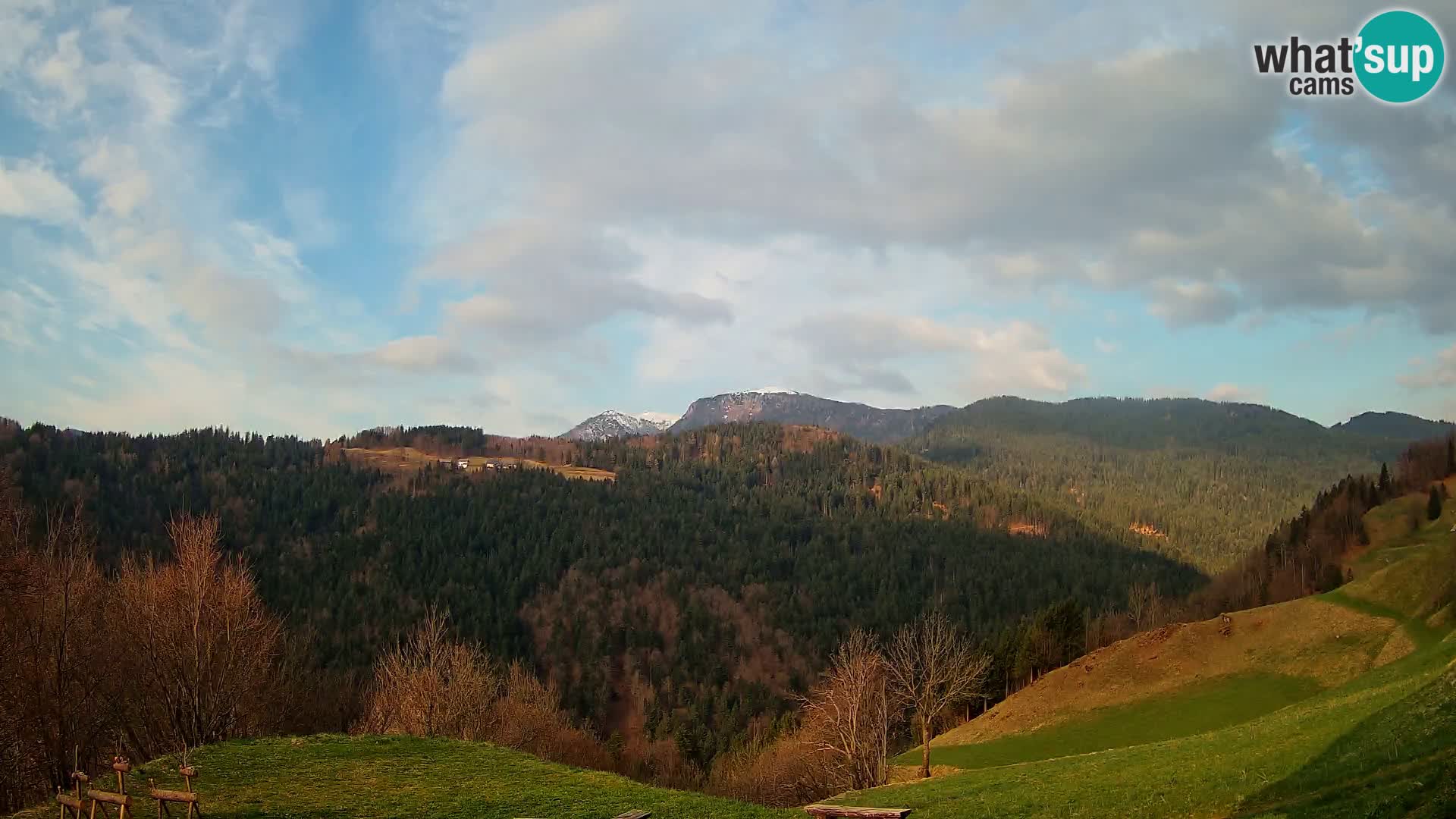 Webcam Brunarica Dražgoše – Vista live sul Ratitovec (1666 m)