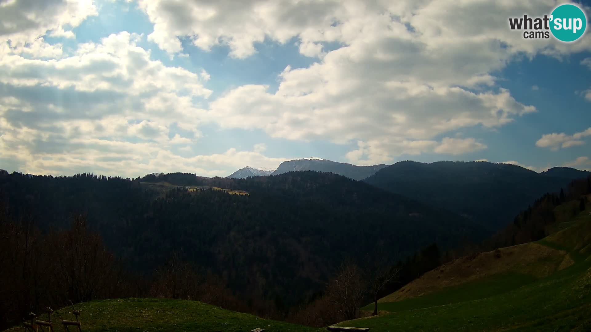 Webcam Brunarica Dražgoše – Liveblick auf Ratitovec (1666 m)