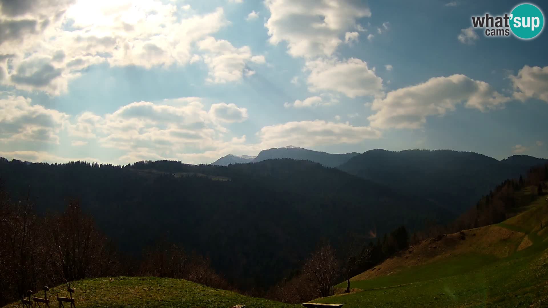 Spletna kamera Brunarica Dražgoše – Pogled v živo na Ratitovec (1666 m)