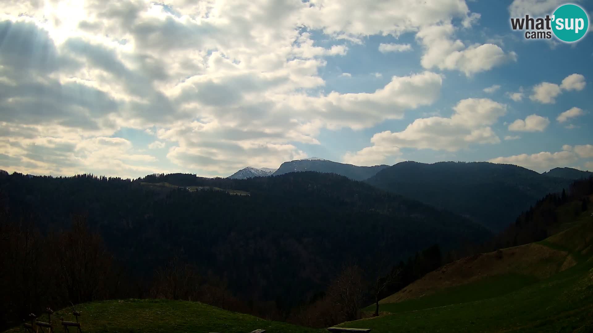 Webcam Brunarica Dražgoše – Live View of Ratitovec (1666 m)