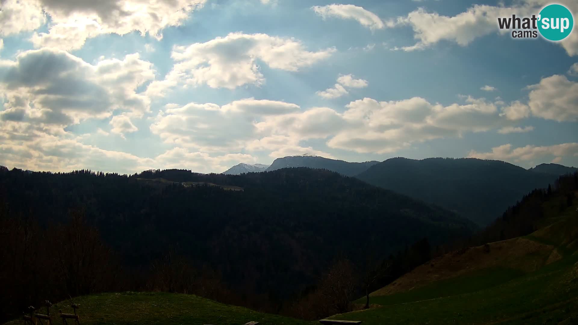 Webcam Brunarica Dražgoše – Live View of Ratitovec (1666 m)