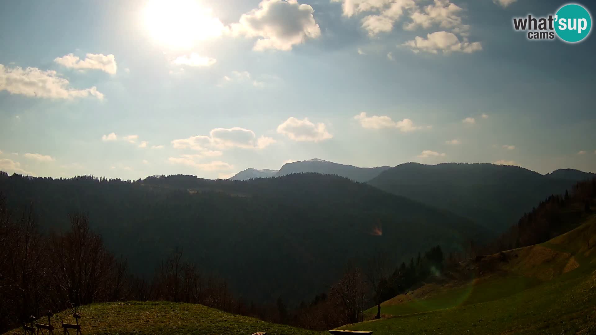 Webcam Brunarica Dražgoše – Live View of Ratitovec (1666 m)