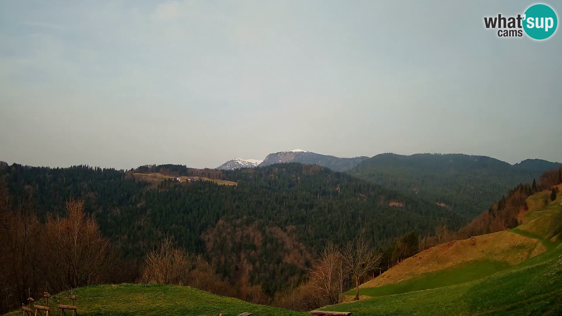 Spletna kamera Brunarica Dražgoše – Pogled v živo na Ratitovec (1666 m)