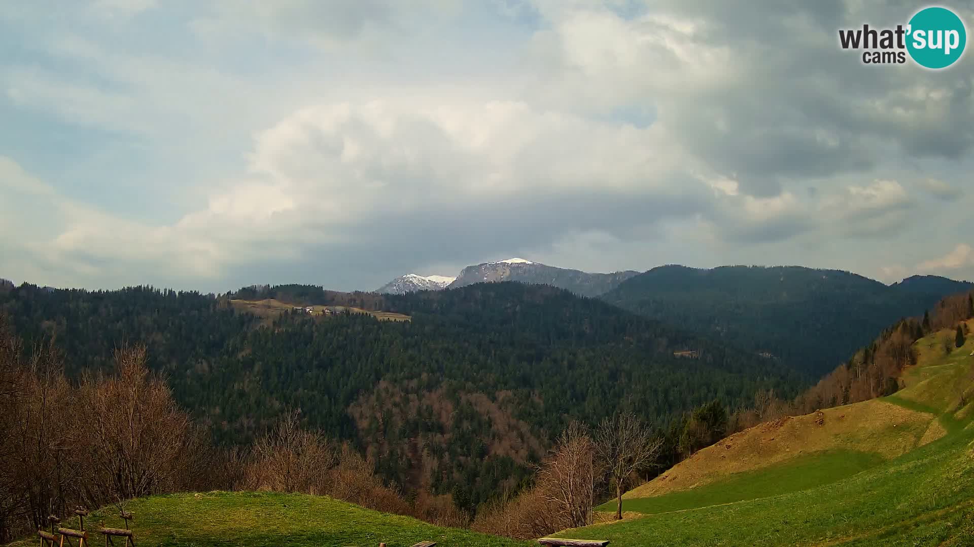 Webcam Brunarica Dražgoše – Live View of Ratitovec (1666 m)