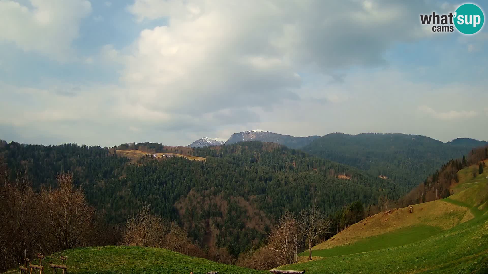 Webcam Brunarica Dražgoše – Live View of Ratitovec (1666 m)