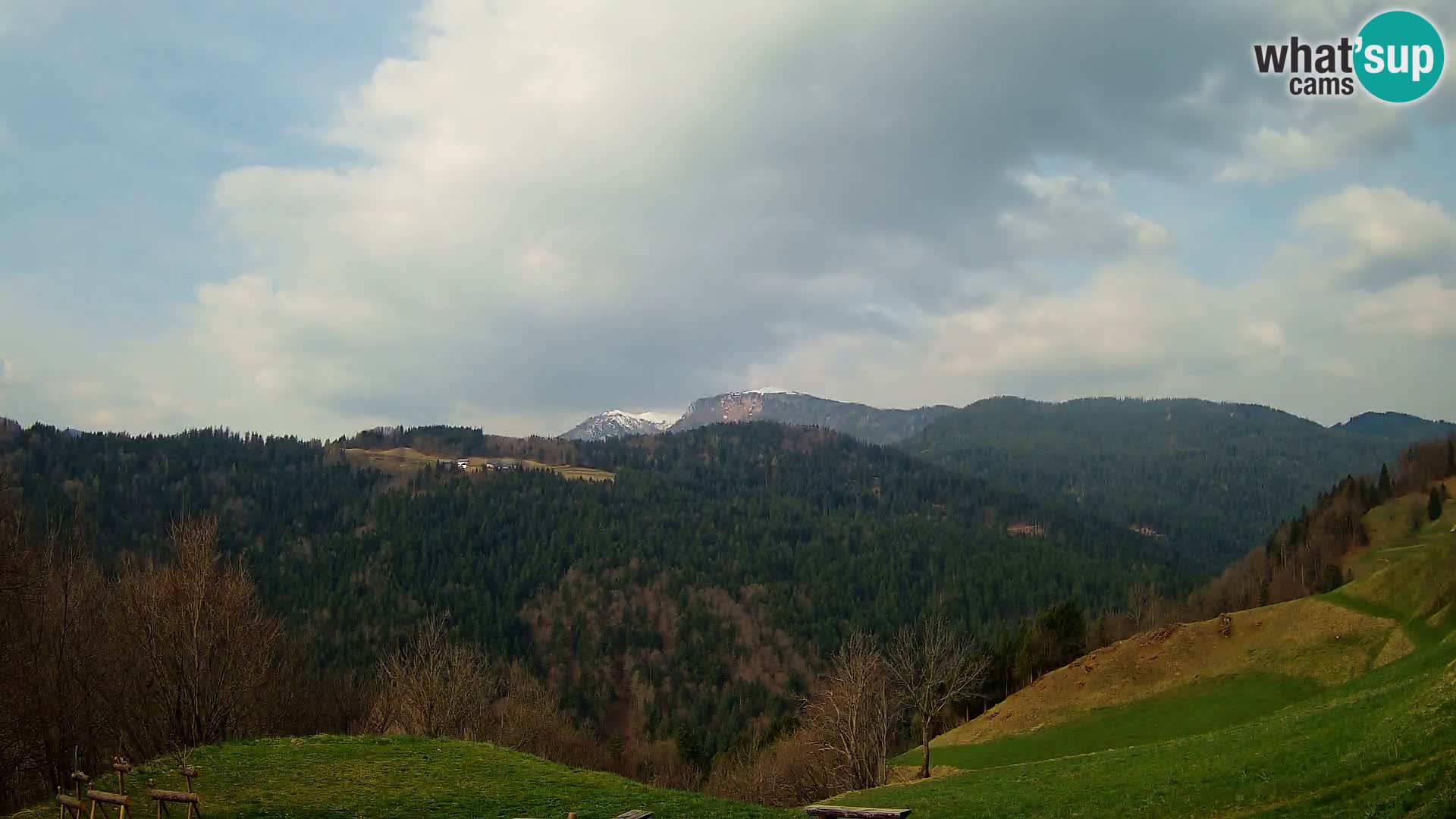 Spletna kamera Brunarica Dražgoše – Pogled v živo na Ratitovec (1666 m)