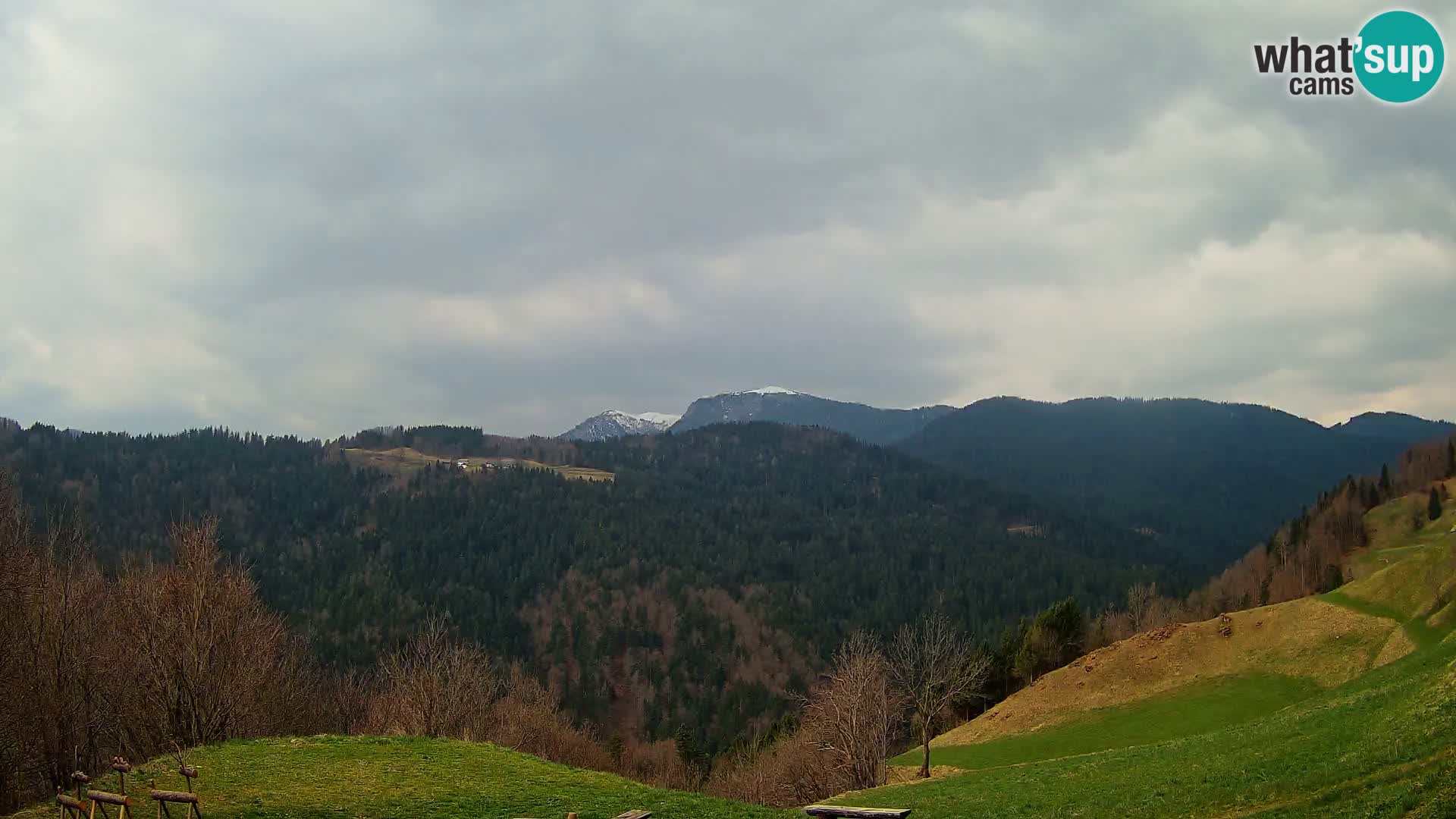 Web kamera Brunarica Dražgoše – Pogled uživo na Ratitovec (1666 m)