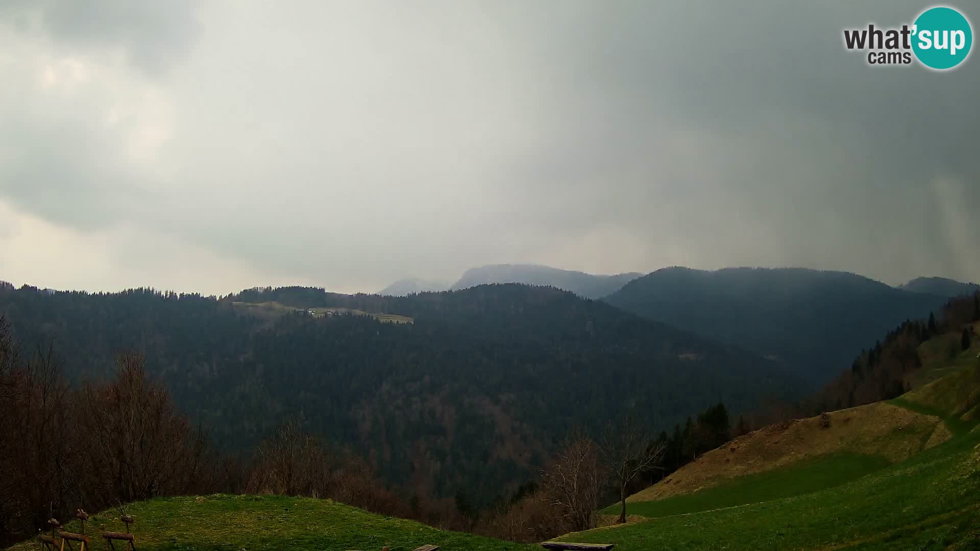 Webcam Brunarica Dražgoše – Live View of Ratitovec (1666 m)