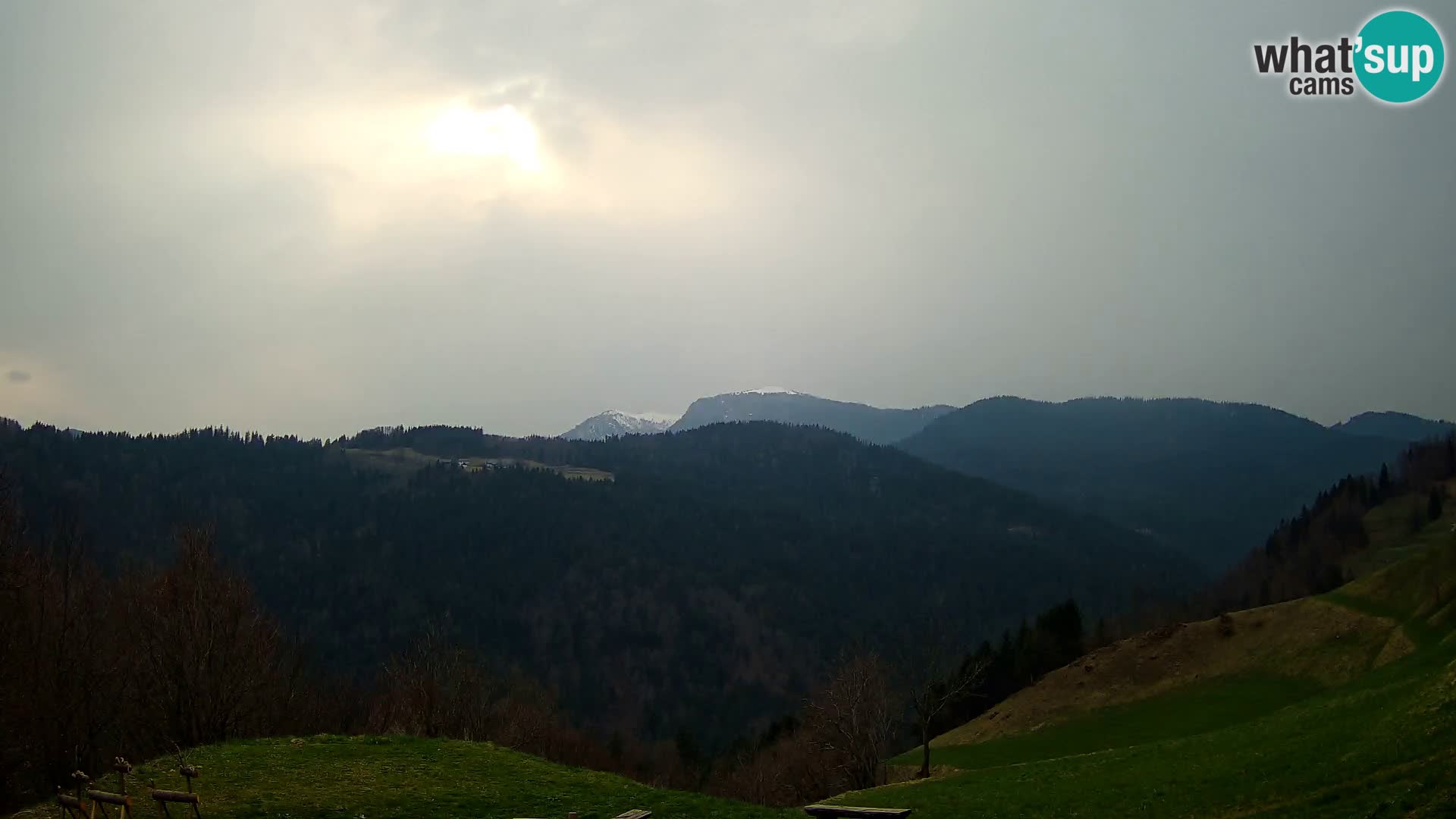 Webcam Brunarica Dražgoše – Live View of Ratitovec (1666 m)