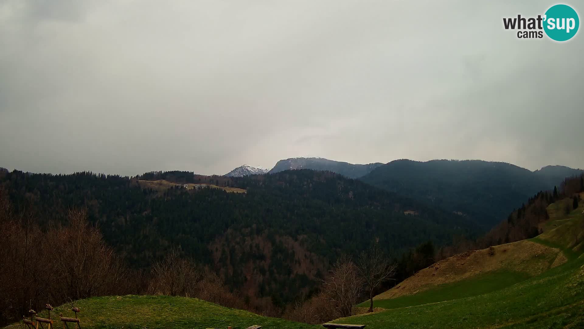 Webcam Brunarica Dražgoše – Liveblick auf Ratitovec (1666 m)