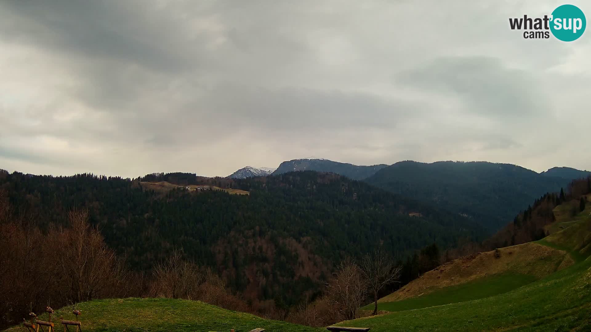 Web kamera Brunarica Dražgoše – Pogled uživo na Ratitovec (1666 m)