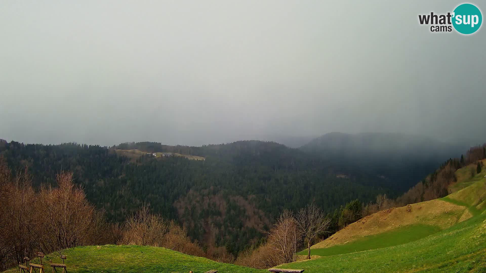 Web kamera Brunarica Dražgoše – Pogled uživo na Ratitovec (1666 m)