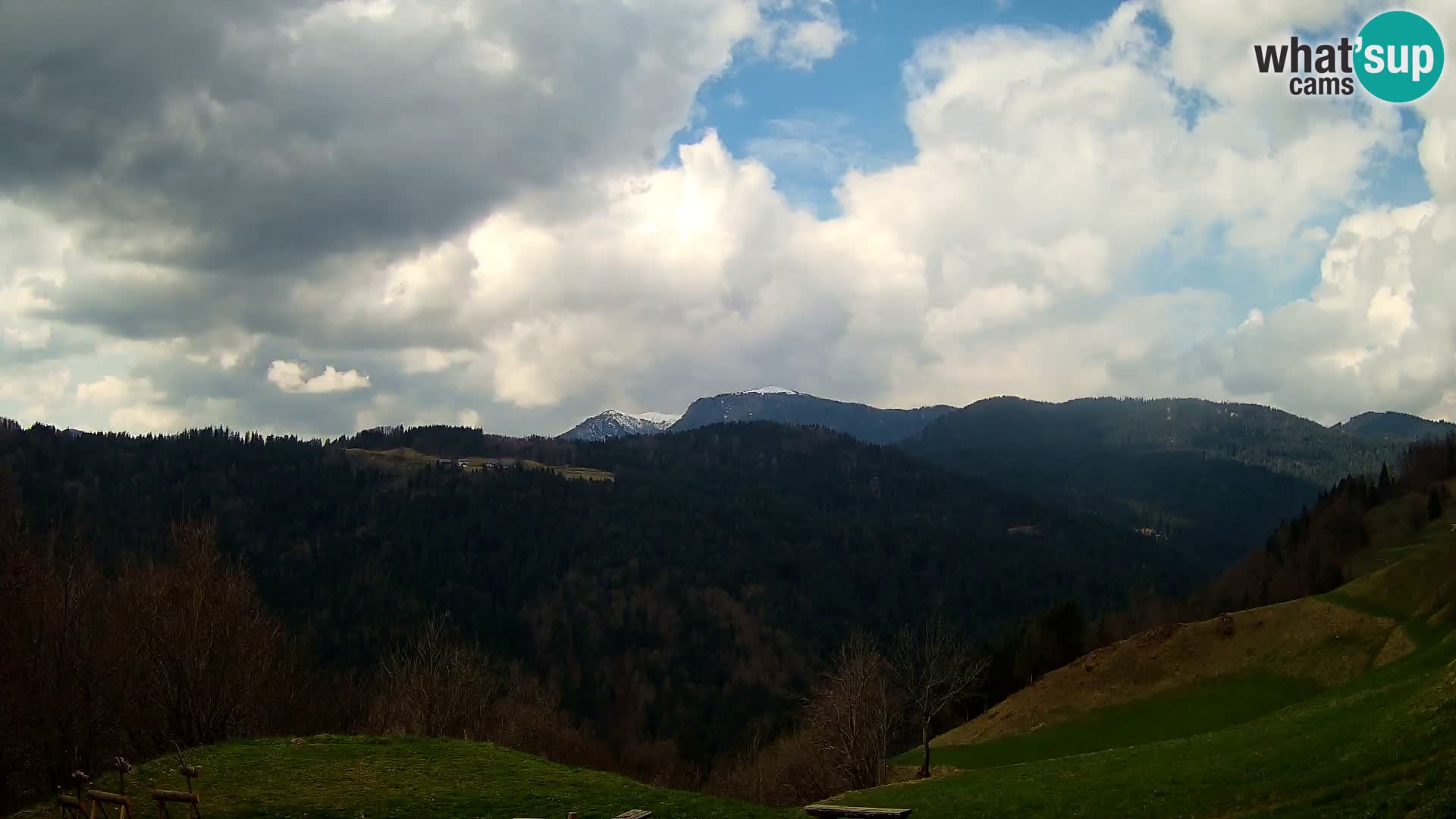 Webcam Brunarica Dražgoše – Live View of Ratitovec (1666 m)