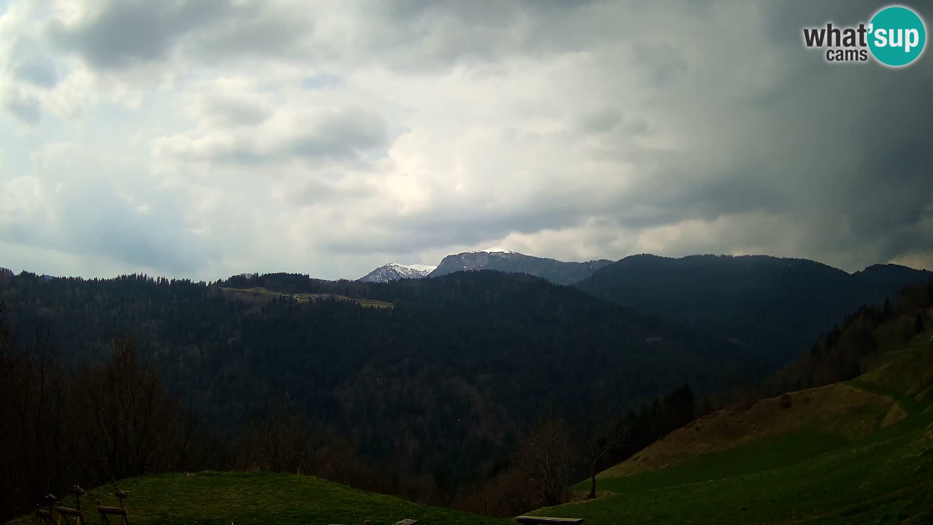 Webcam Brunarica Dražgoše – Live View of Ratitovec (1666 m)