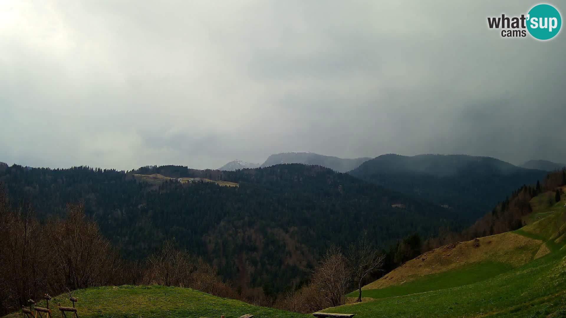 Web kamera Brunarica Dražgoše – Pogled uživo na Ratitovec (1666 m)