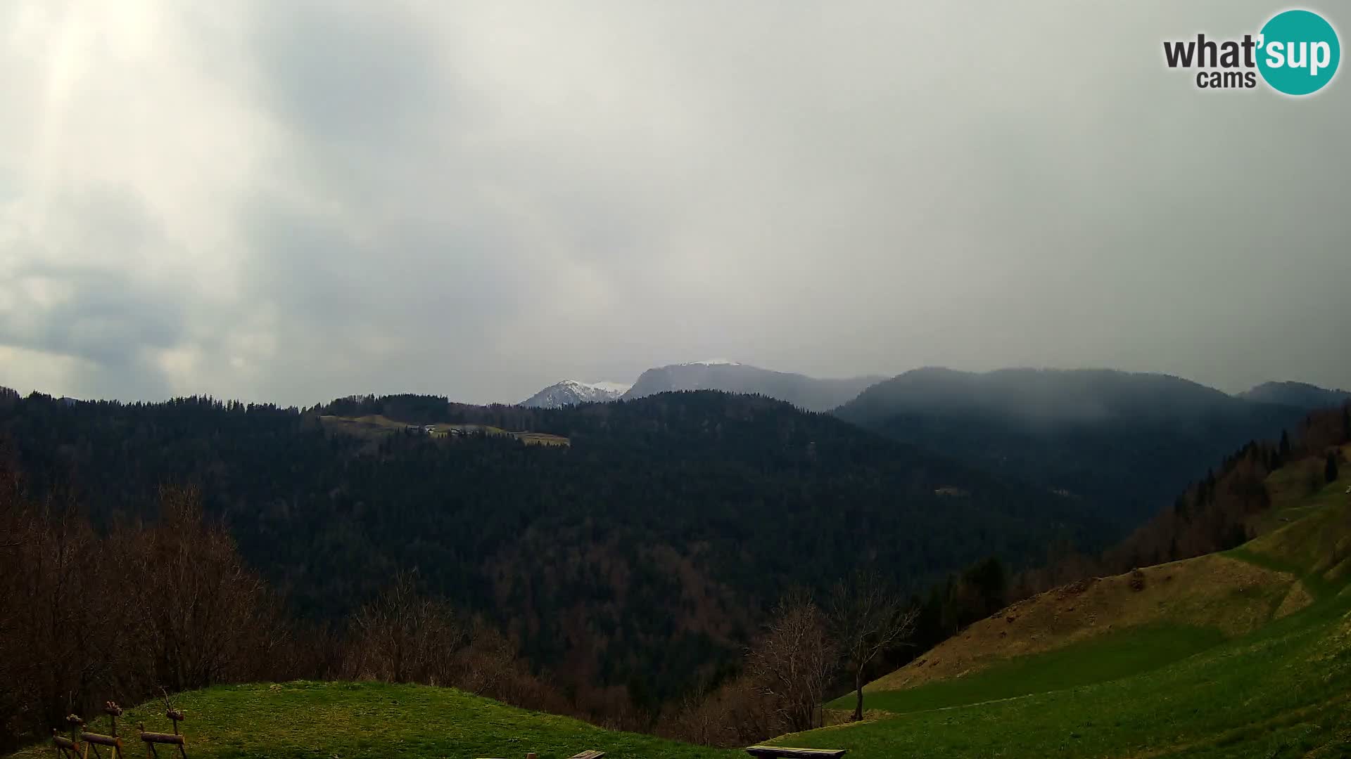 Webcam Brunarica Dražgoše – Liveblick auf Ratitovec (1666 m)