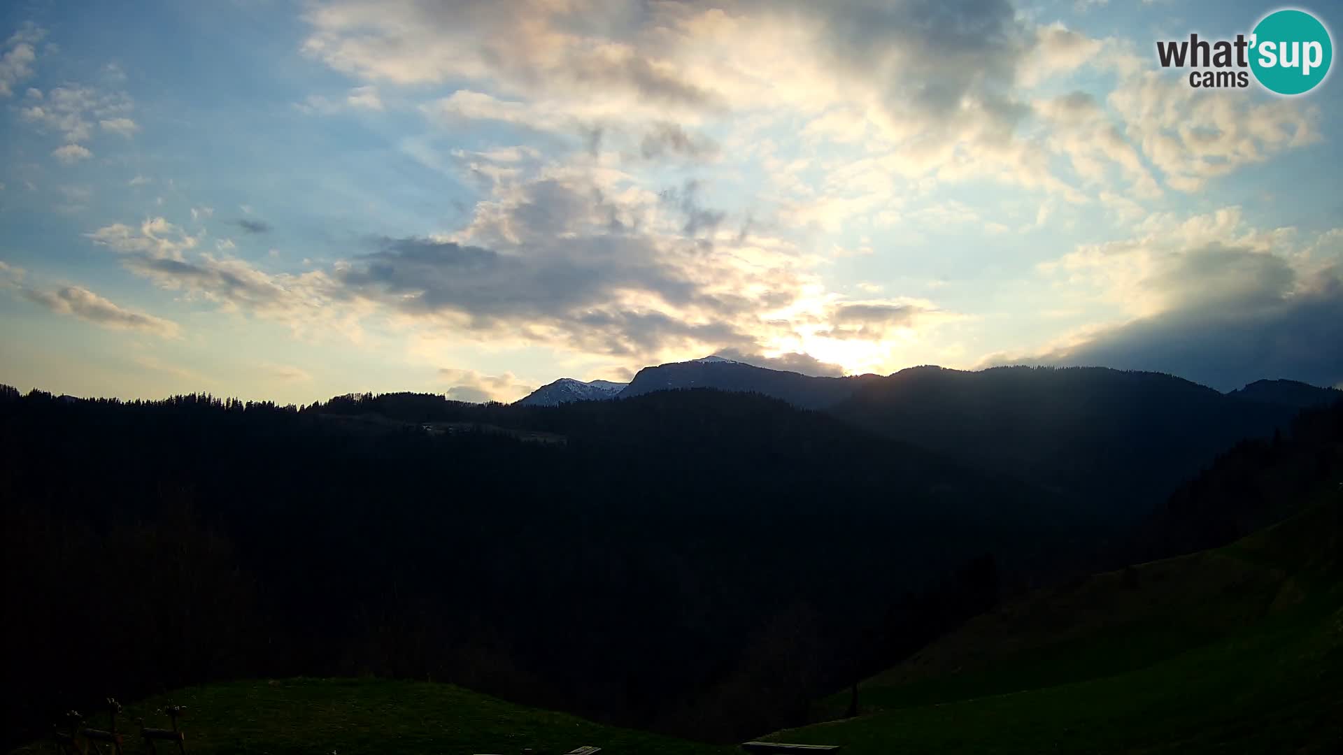 Webcam Brunarica Dražgoše – Vista live sul Ratitovec (1666 m)