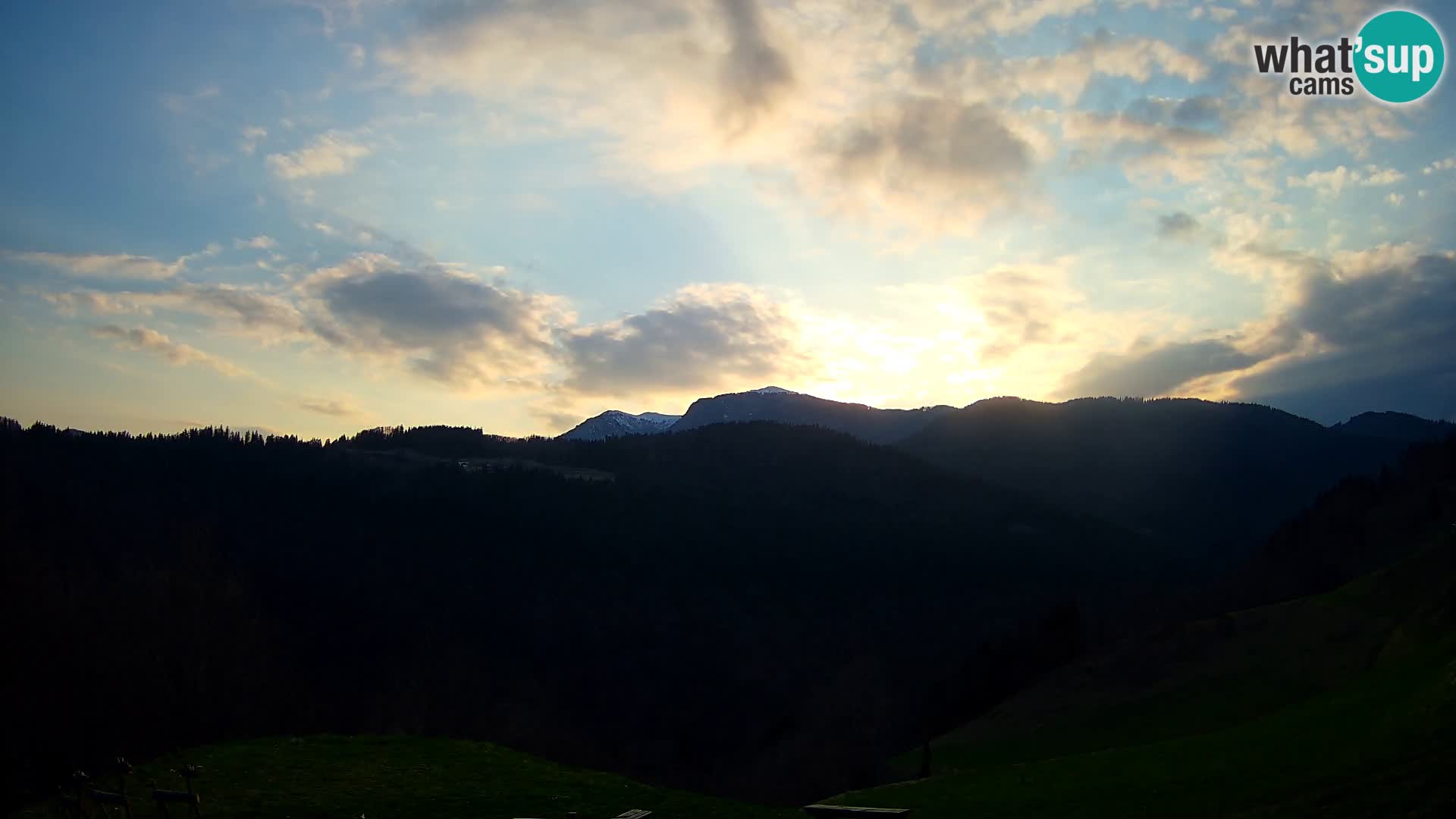 Webcam Brunarica Dražgoše – Liveblick auf Ratitovec (1666 m)