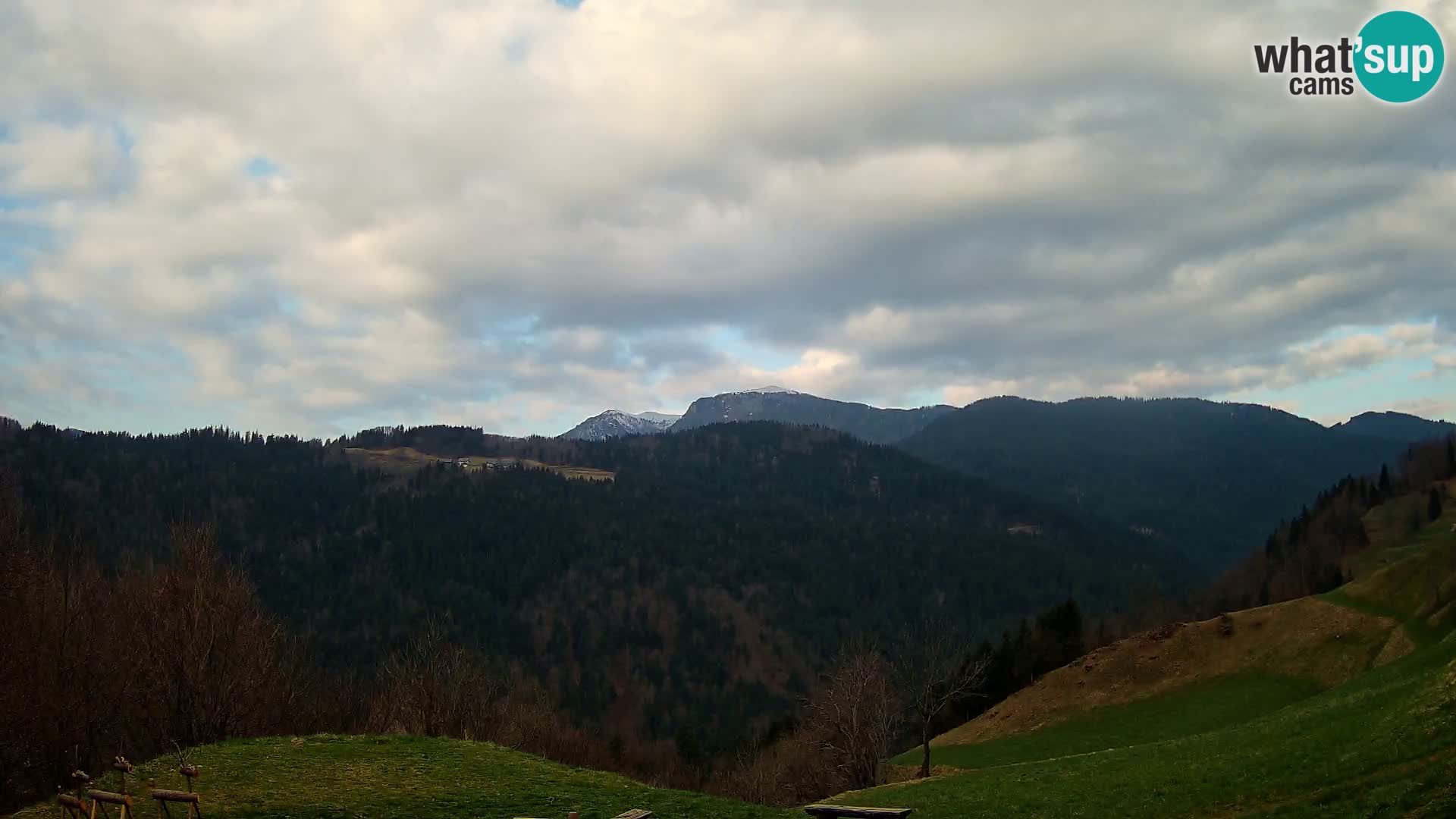 Webcam Brunarica Dražgoše – Live View of Ratitovec (1666 m)