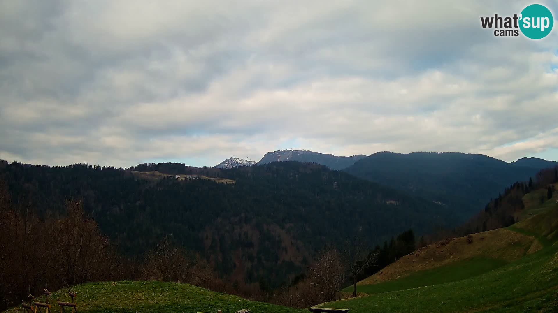 Web kamera Brunarica Dražgoše – Pogled uživo na Ratitovec (1666 m)