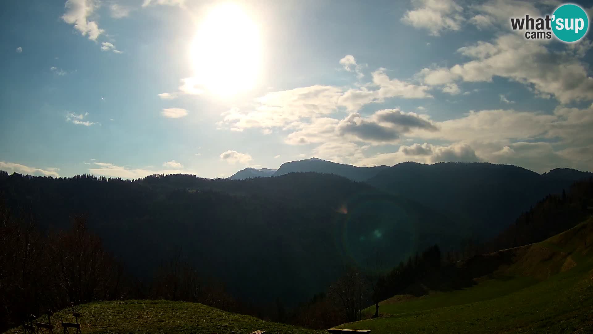 Webcam Brunarica Dražgoše – Live View of Ratitovec (1666 m)