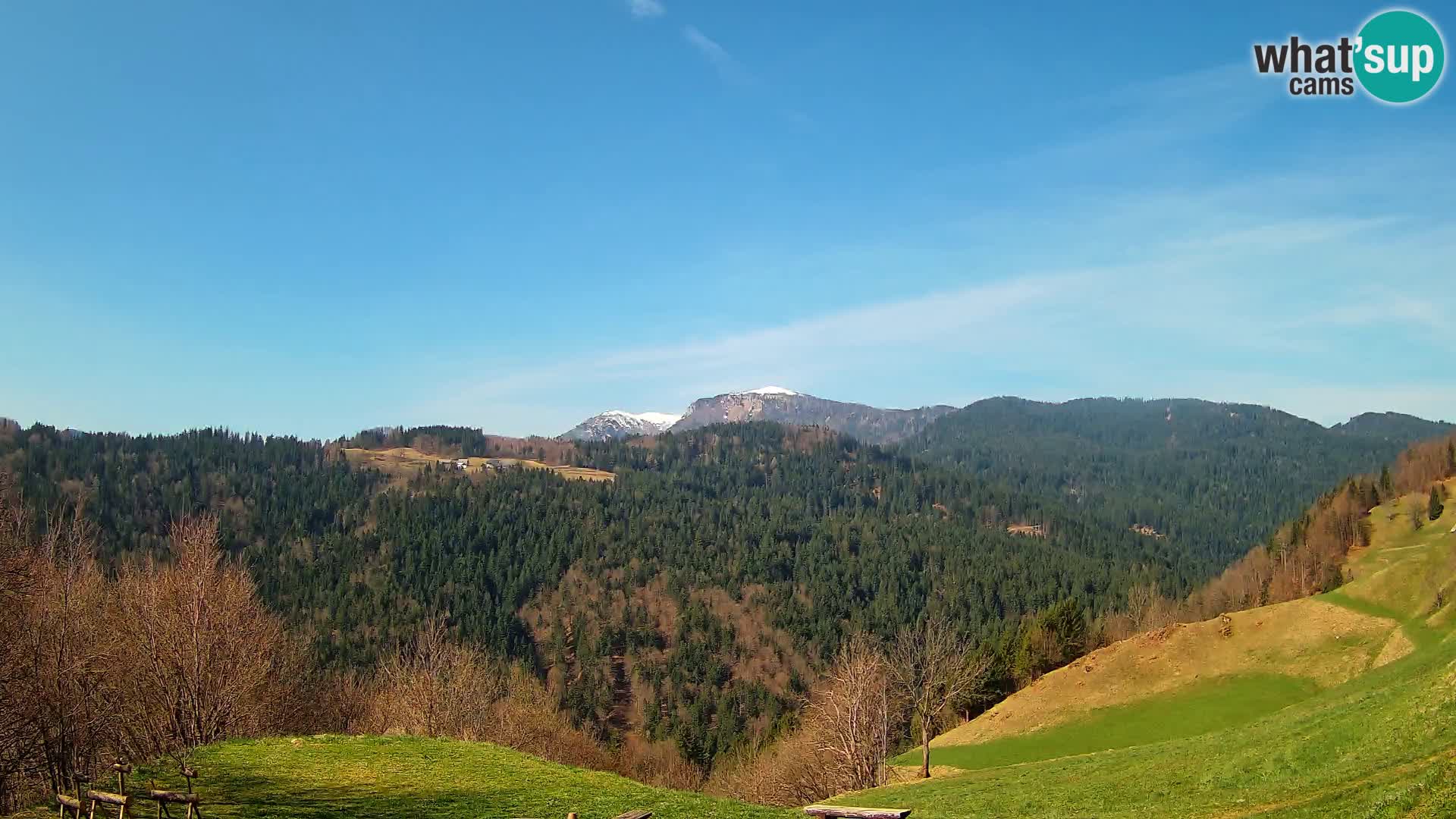 Webcam Brunarica Dražgoše – Vista live sul Ratitovec (1666 m)