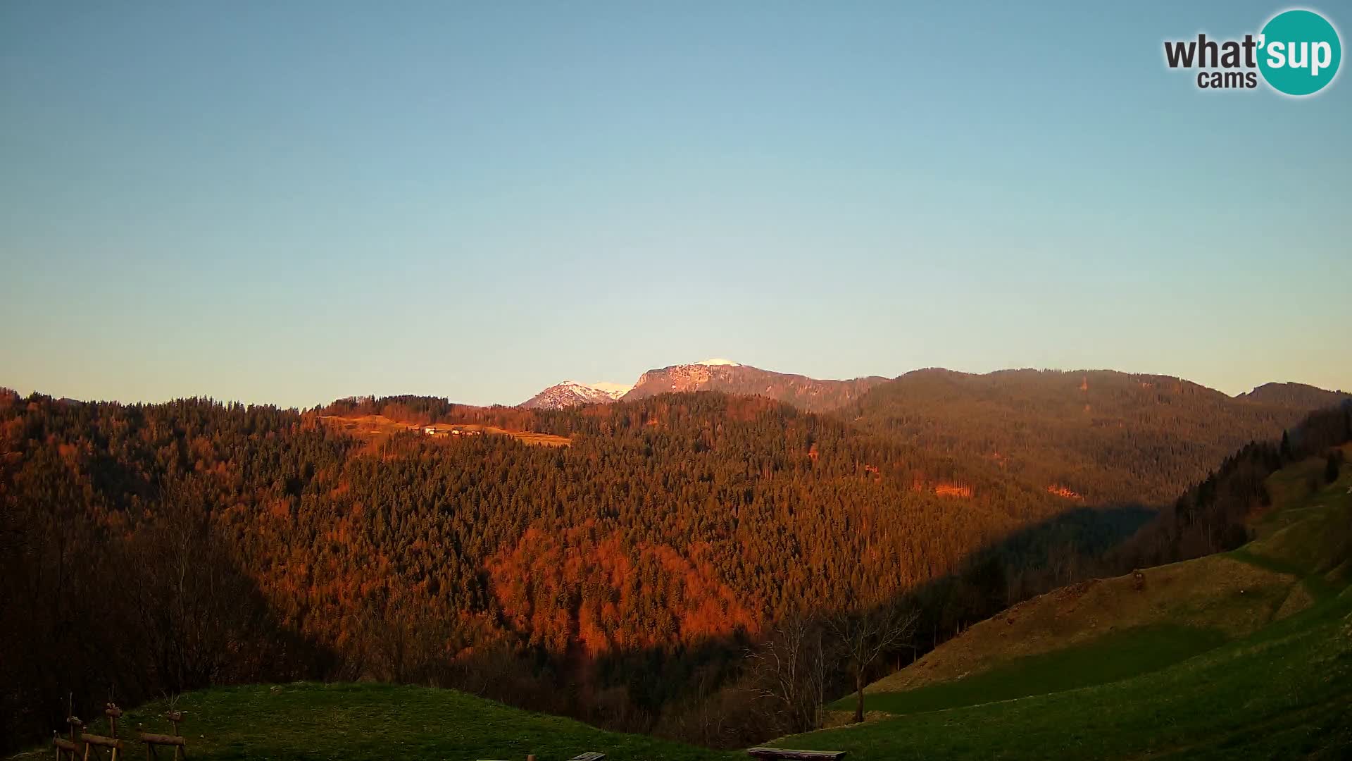 Webcam Brunarica Dražgoše – Live View of Ratitovec (1666 m)