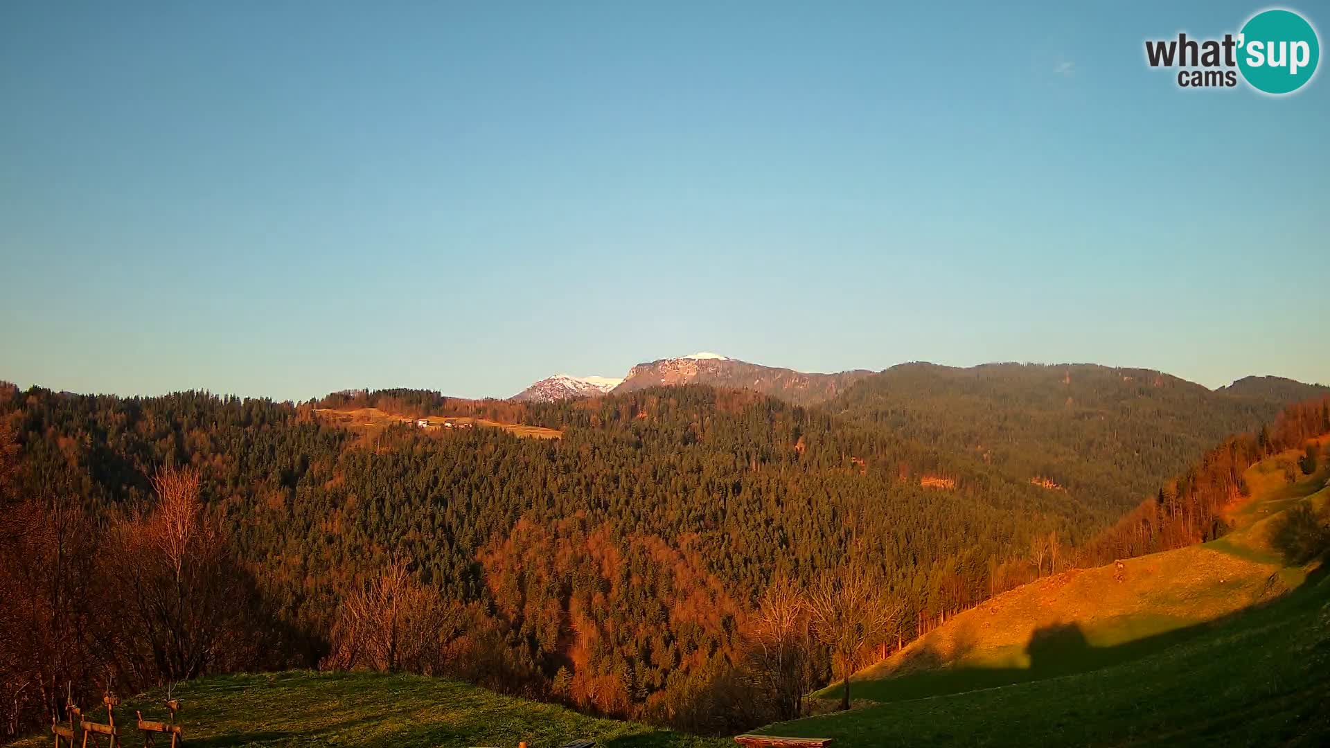 Webcam Brunarica Dražgoše – Live View of Ratitovec (1666 m)