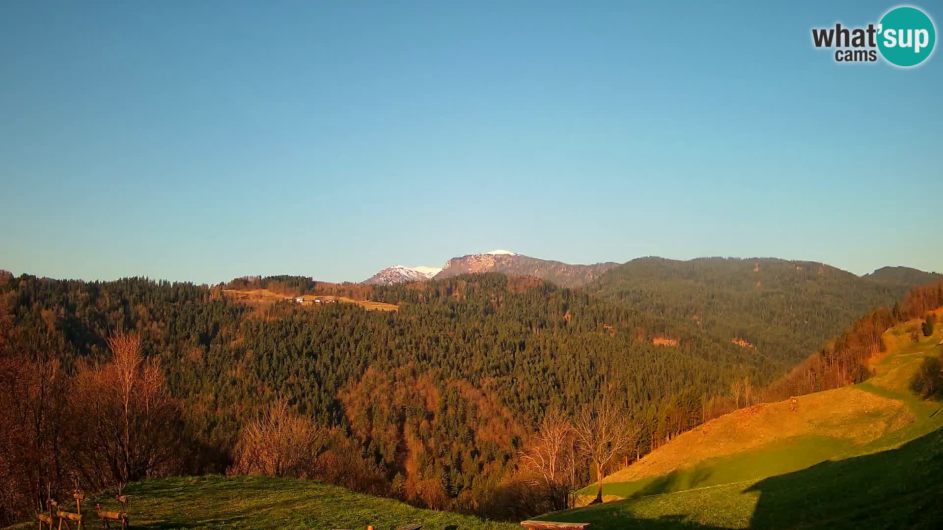 Webcam Brunarica Dražgoše – Vista live sul Ratitovec (1666 m)