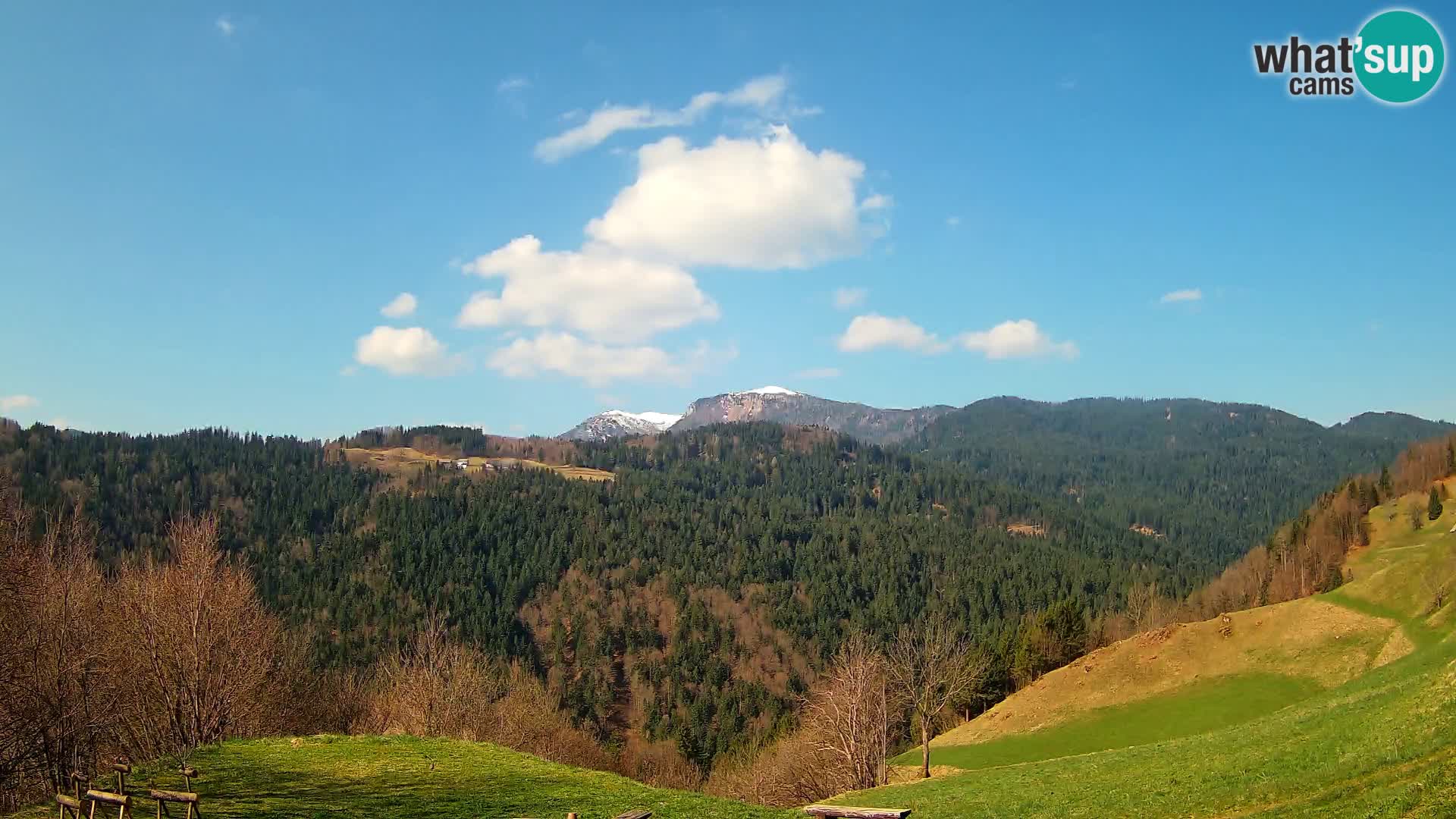 Webcam Brunarica Dražgoše – Liveblick auf Ratitovec (1666 m)