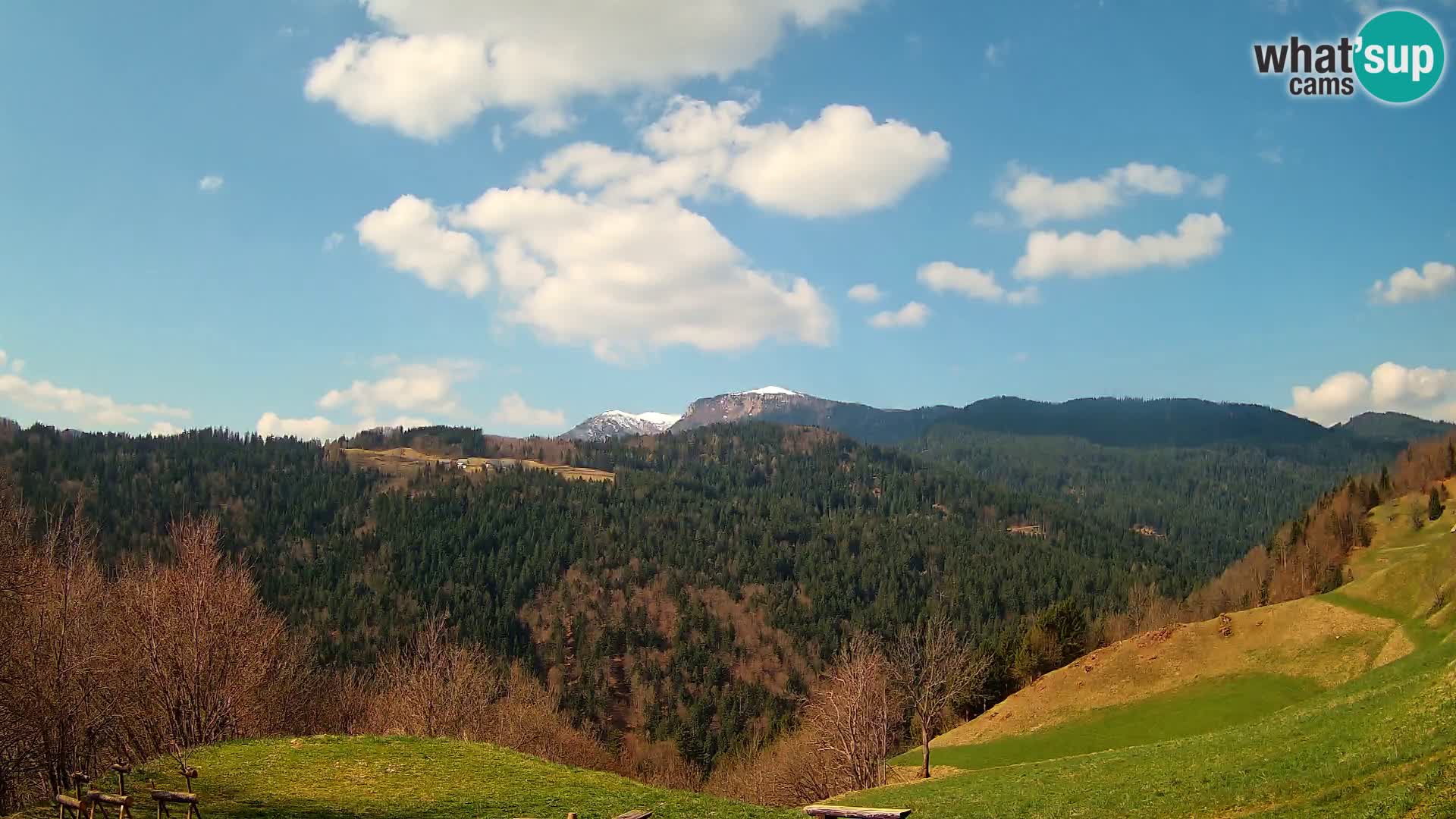 Webcam Brunarica Dražgoše – Liveblick auf Ratitovec (1666 m)