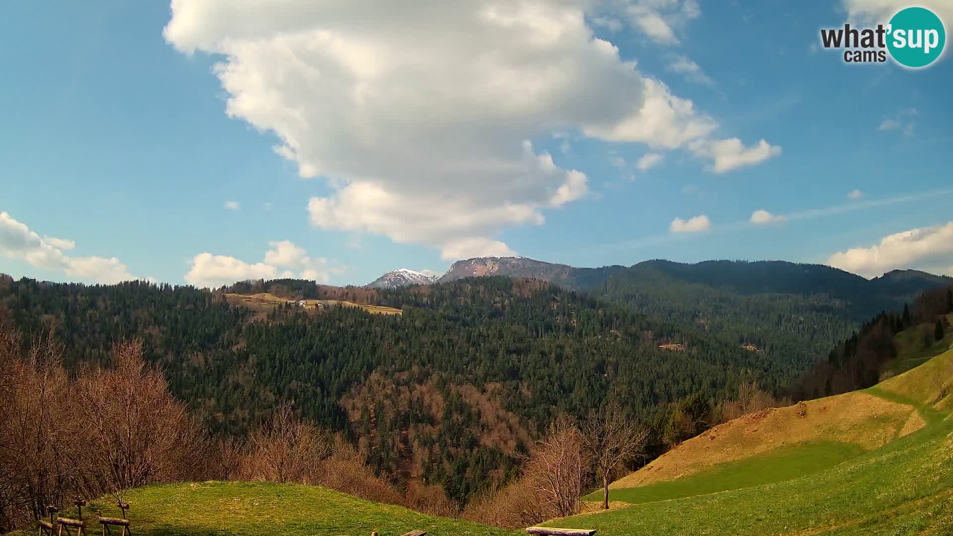 Web kamera Brunarica Dražgoše – Pogled uživo na Ratitovec (1666 m)