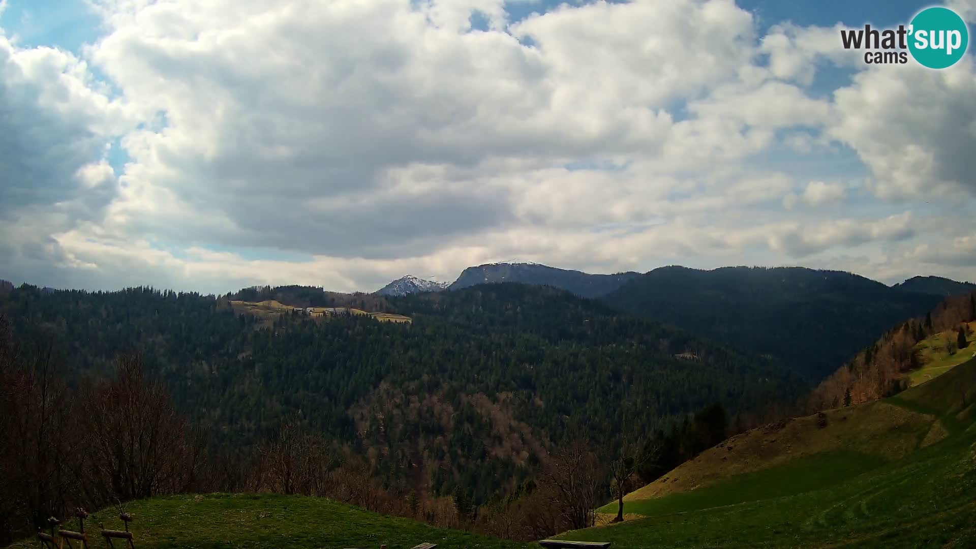 Webcam Brunarica Dražgoše – Live View of Ratitovec (1666 m)