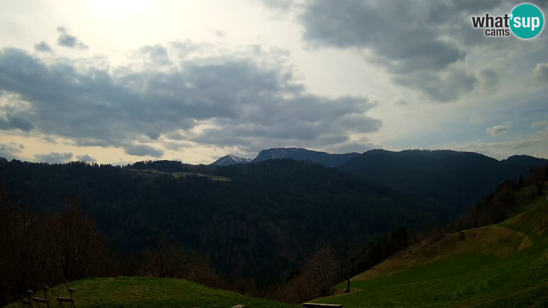 Webcam Brunarica Dražgoše – Live View of Ratitovec (1666 m)