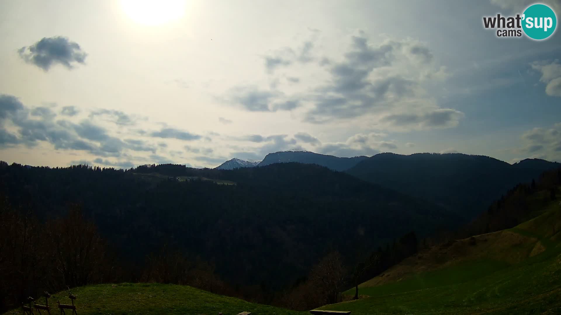 Webcam Brunarica Dražgoše – Live View of Ratitovec (1666 m)