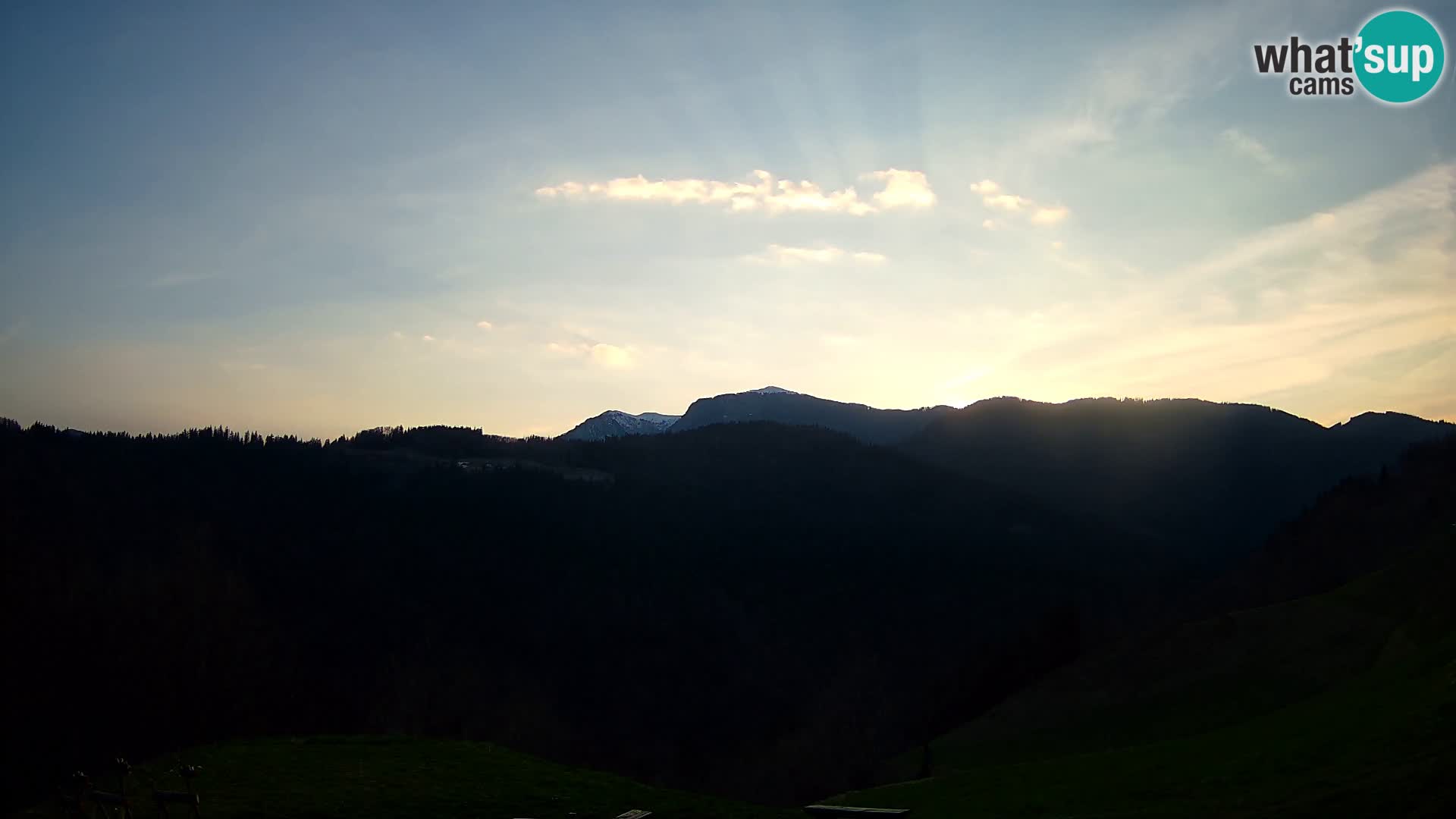 Webcam Brunarica Dražgoše – Liveblick auf Ratitovec (1666 m)