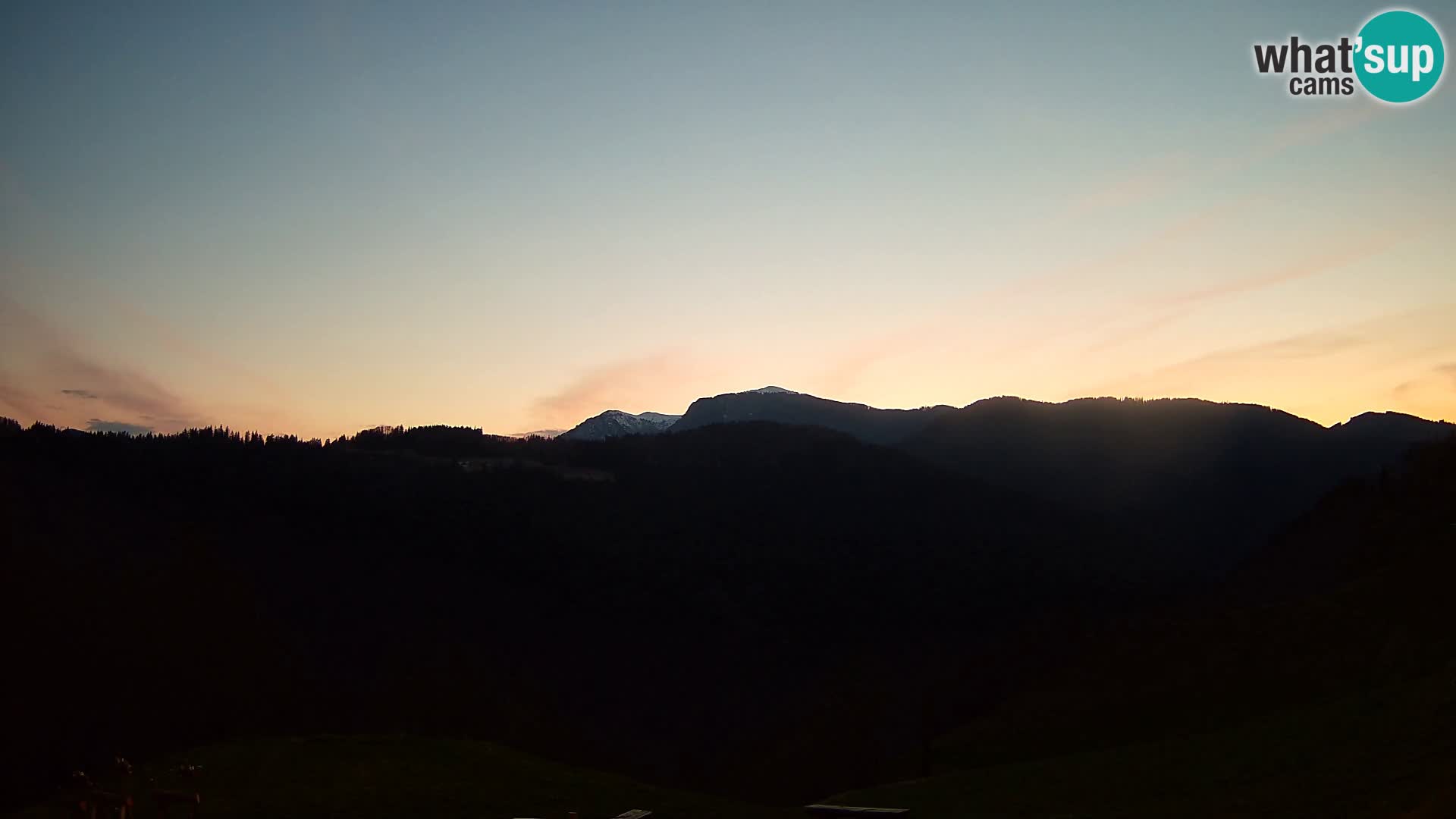 Spletna kamera Brunarica Dražgoše – Pogled v živo na Ratitovec (1666 m)
