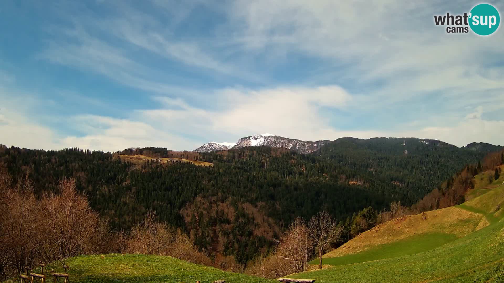 Webcam Brunarica Dražgoše – Live View of Ratitovec (1666 m)