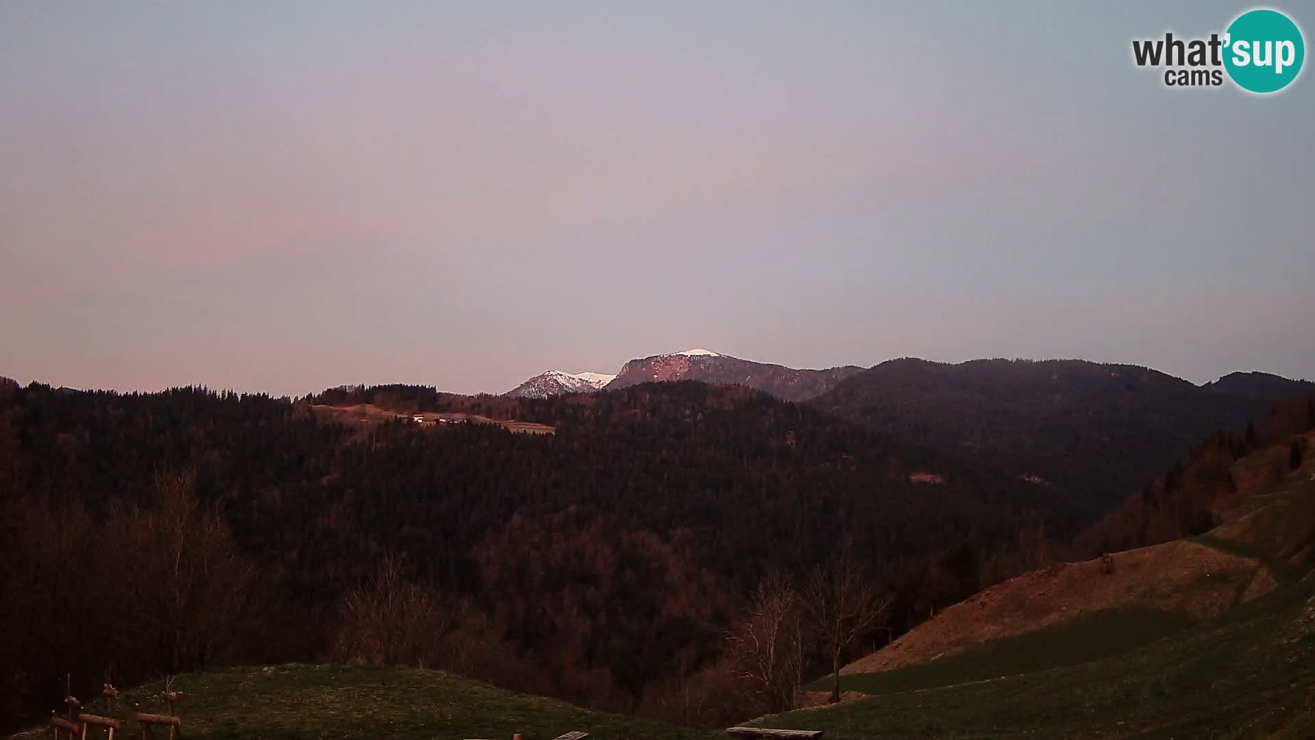 Webcam Brunarica Dražgoše – Live View of Ratitovec (1666 m)