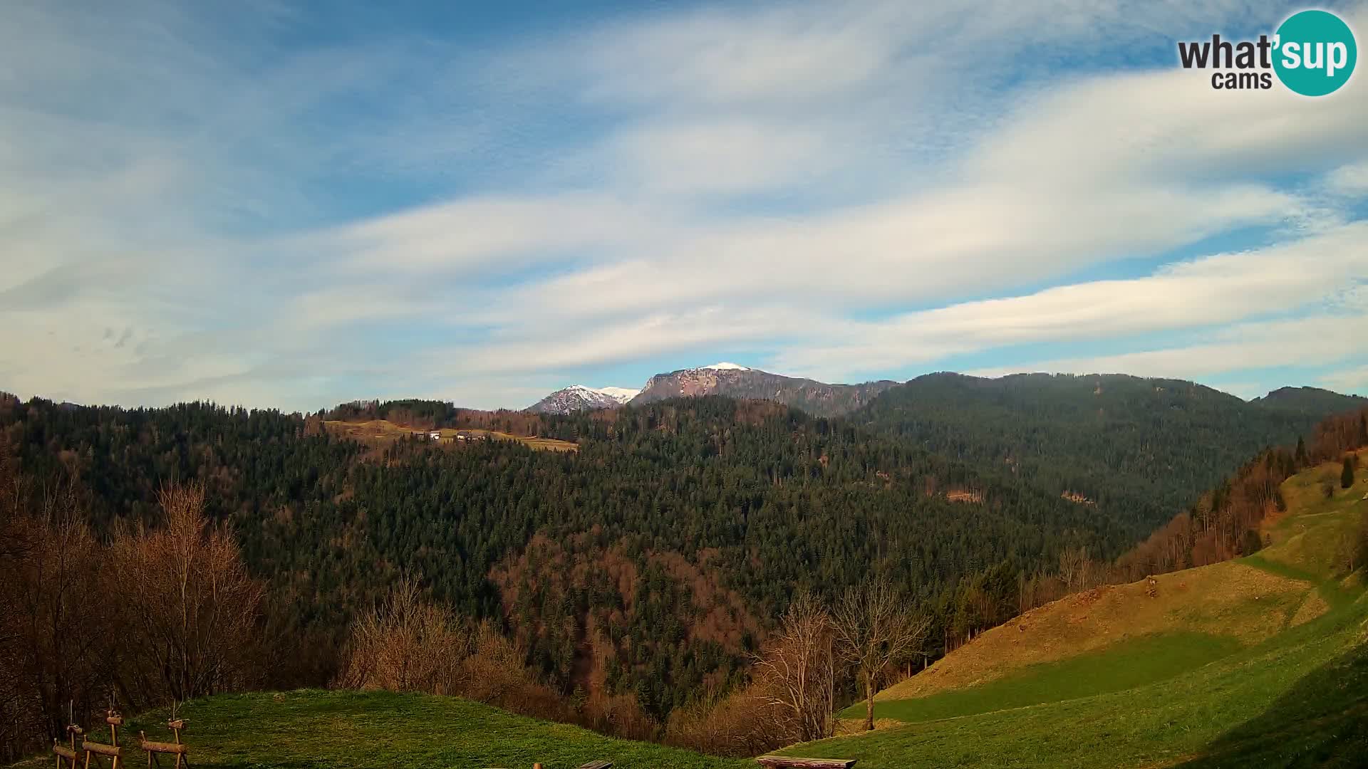 Webcam Brunarica Dražgoše – Live View of Ratitovec (1666 m)